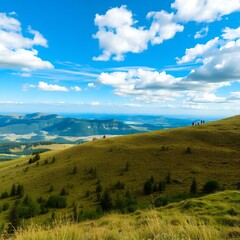 Fototapeta premium mountain landscape with blue sky