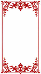 Red crimson frame border copy space