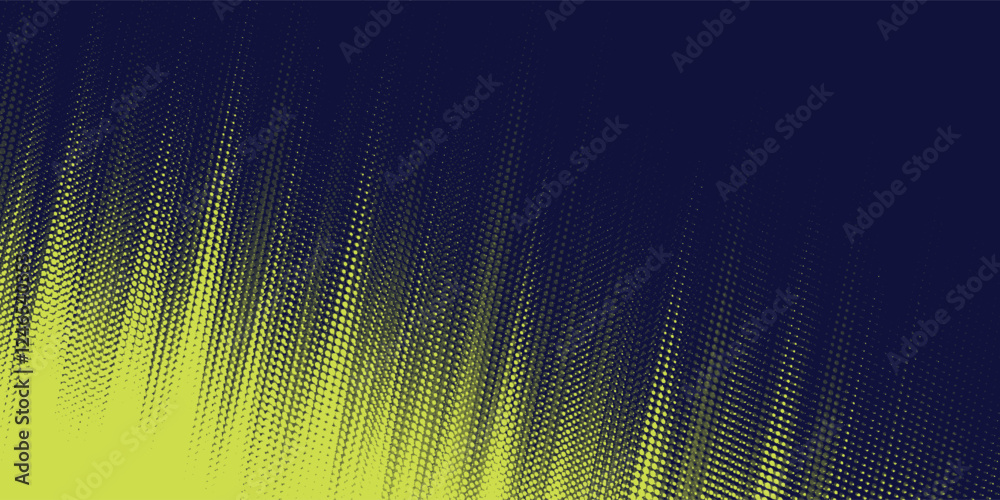 Sticker yellow and blue backdrop with dot halftone pattern element. abstract brush grunge background. retro 