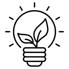 Green Energy Outline Icon