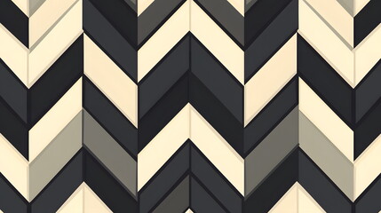 Chevron pattern in neutral tones of beige, gray, and black with a modern texture.
