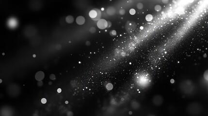 Glittering light beam, dark background, bokeh, abstract, design