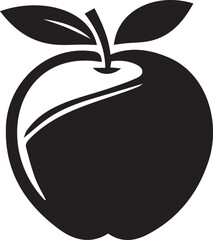 illustration of apple with leaf