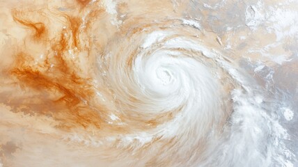 Obraz premium Intense Cyclone Swirling in Dynamic Formation from Satellite Viewpoint