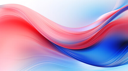 Liquid Wave Abstract in Red and Blue
