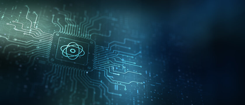 Quantum Computing Revolutionizing Processing Illustrated on a Processor.