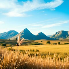 Fototapeta premium mountain landscape with blue sky