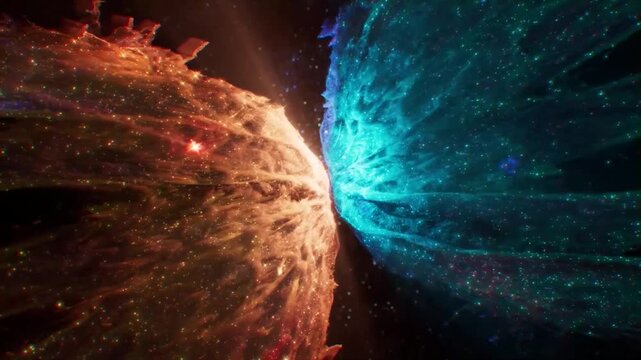  Explosion from collision of two planet