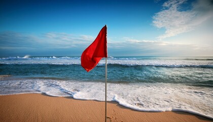 flag on the beach