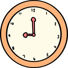 Illustration of a clock showing the time