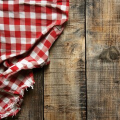 Obraz premium Checkered red tablecloth.