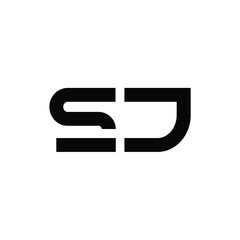 SJ monogram logo design letter text name symbol monochrome logotype alphabet character simple logo