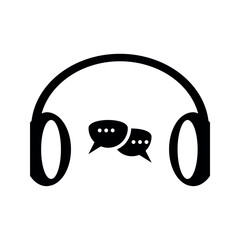 Customer support flat vector icon.