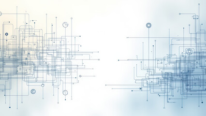 Fototapeta premium High-tech industrial background with intricate circuit designs and patterns.