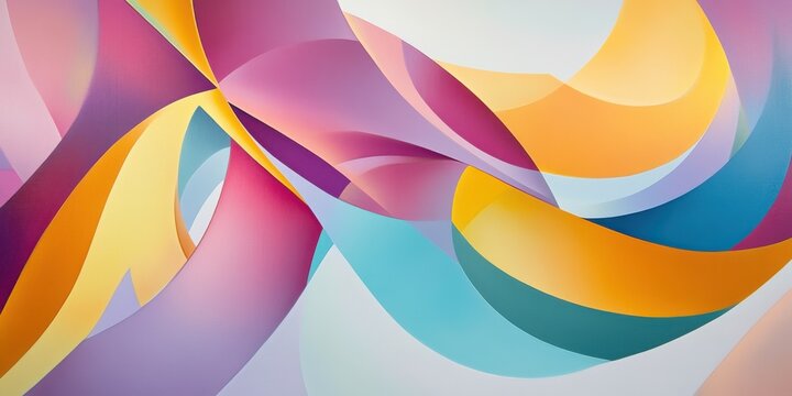 Colorful abstract art with vibrant curves and dynamic shapes engaging the viewer