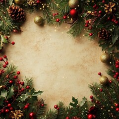 Festive garland backdrop.