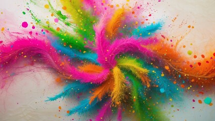 Abstract Watercolor Splash Background for Holi Festival Celebration. Colorful Happy Holi Greeting Card, Cover design and banner Template