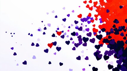 Colorful Heart Shapes in Gradient Design for Love and Romance Themes