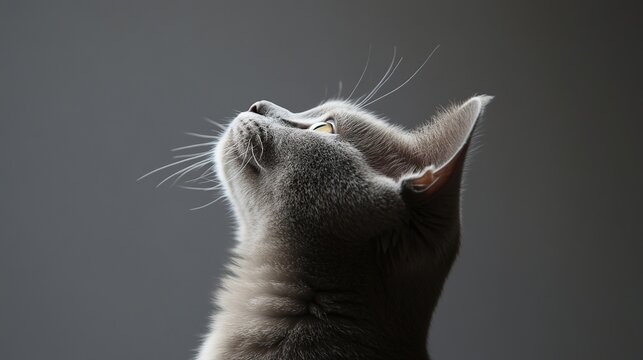 Curious Cat: The Gray Sky Gazer