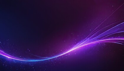 Obraz premium Abstract flowing neon wave purple and blue background