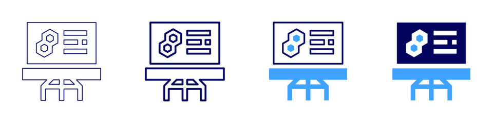 Obraz premium Audience focus icon in 4 different styles. Thin Line, Line, Bold Line, Duotone. Duotone style. Editable stroke