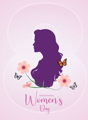International Women’s Day March 8 vector poster