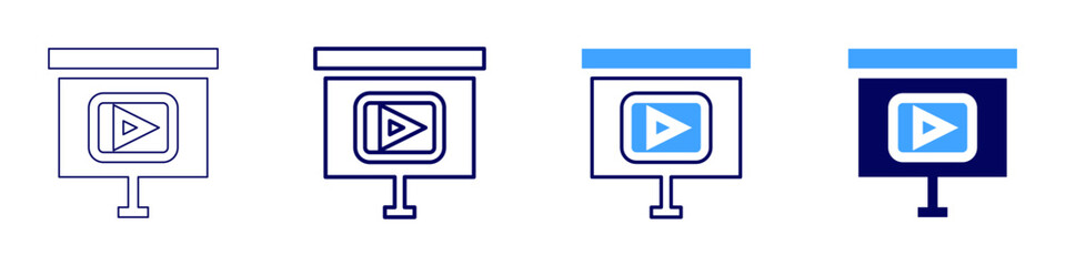 Confident speaker tips icon in 4 different styles. Thin Line, Line, Bold Line, Duotone. Duotone style. Editable stroke