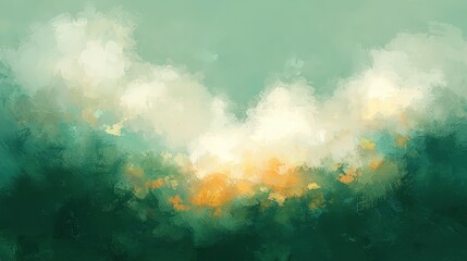 Obraz premium Soft Abstract Landscape with Gentle Clouds and Warm Tones