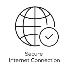 Secure Internet Connection Icon – Verified and Safe Online Access