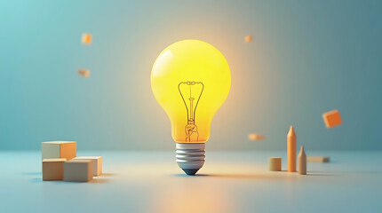 light bulb with idea concept