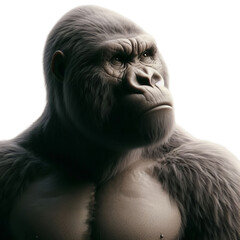 Fototapeta premium Contemplative Gorilla 3D Rendering