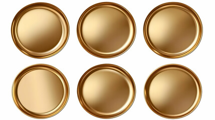 Golden Circular Design Elements