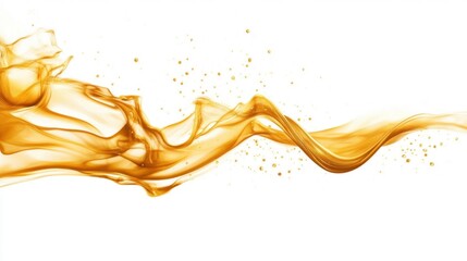 Elegant Flowing Gold Ink Design for Creative Projects