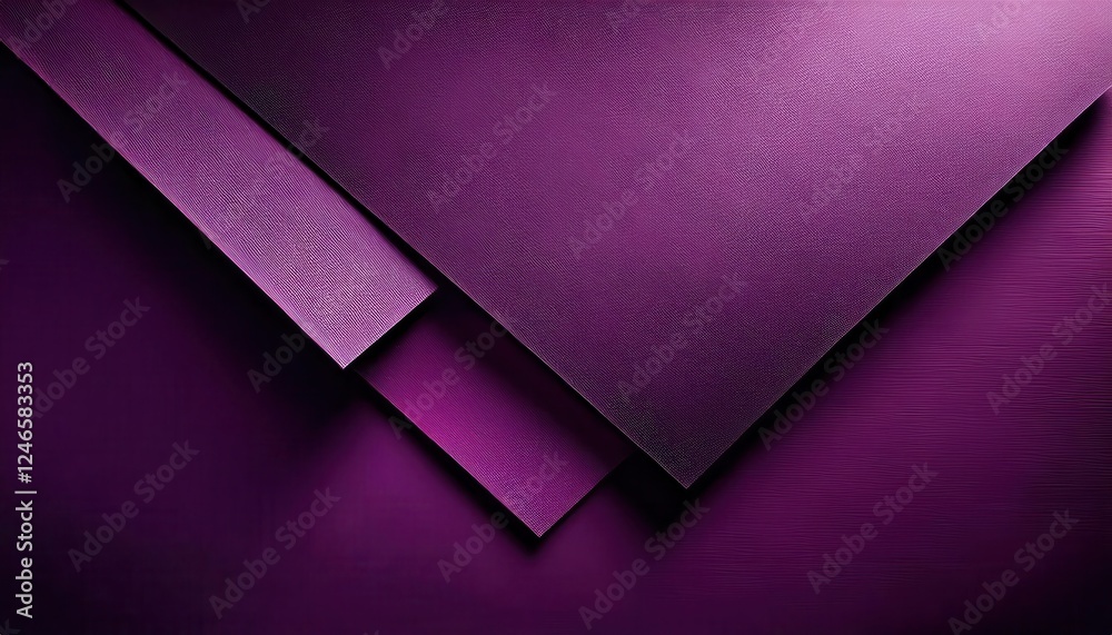 Poster abstract geometric purple paper composition with layered textures and sharp angles, perfect for mode