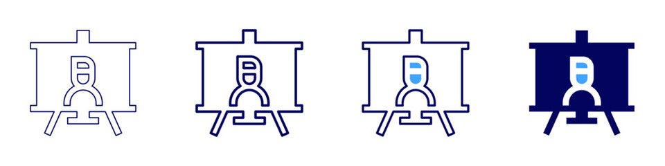 Slide deck consistency icon in 4 different styles. Thin Line, Line, Bold Line, Duotone. Duotone style. Editable stroke