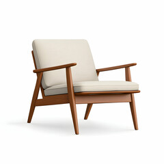 Mid-century modern armchair, isolated, studio shot, interior design, home decor