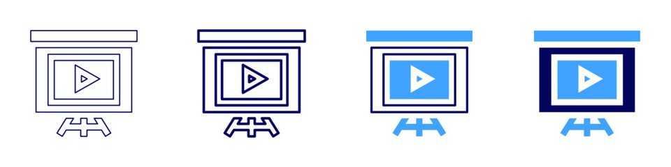 Storytelling for professionals icon in 4 different styles. Thin Line, Line, Bold Line, Duotone. Duotone style. Editable stroke