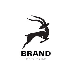 Antelope Logo. Antelope Logo Design. Antelope Logo Brand. Antelope Logo Vector Design Isolated on White Background