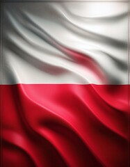 3D Flagge Polen - obrazy, fototapety, plakaty