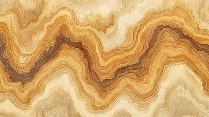 Swirling abstract wave patterns in earthy tones of beige, brown, and cream mimicking natural textures.