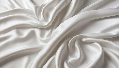 Obraz premium Soft and luxurious white silk satin fabric with smooth texture, texture, white, luxurious