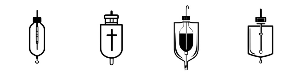 Obraz premium Various medical drip designs showcasing different elements used in healthcare settings