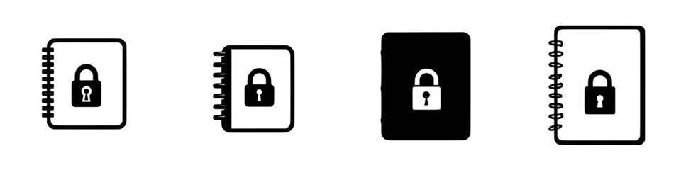 Collection of padlocked notebooks illustrating secure data management concepts