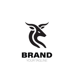 Obraz premium Antelope Logo. Antelope Logo Design. Antelope Logo Brand. Antelope Logo Vector Design Isolated on White Background