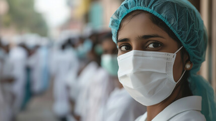 Healthcare Workers Organizing Mass Vaccination Drive