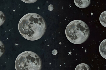 Naklejka premium full moon in the sky