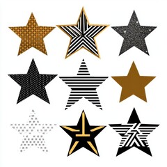 Fototapeta premium A collection of stars clipart