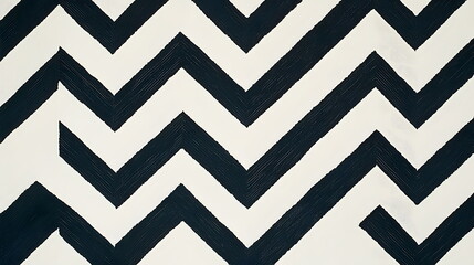 Black and white zigzag pattern with sharp angles on a textured background.
