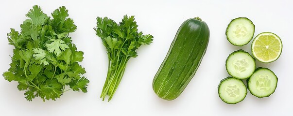 A detoxifying green juice with parsley, cucumber, and lime, packed with antioxidants and vitamins to boost your day.