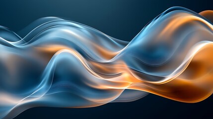 Abstract blue and brown background with wavy line